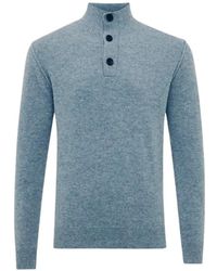 Genti - Blauwe Coltrui 3 Knopen - Lyst