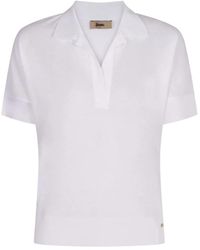 Herno - Tops ,Wit ,Katoen Polo - Lyst