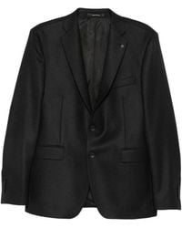 Tagliatore - Jassen ,Zwart ,Leer Single-Breasted Jasje - Lyst
