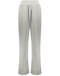 KENZO - Broeken ,Grijs ,Katoen Broek Met Elastische Taille En Zakken - Lyst