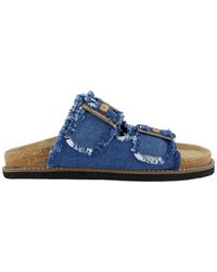 Gibaldi - Schoenen ,Blauw ,Gesp Slipper Jeans Blauw - Lyst