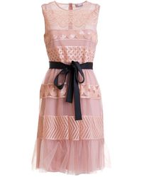 RED Valentino Sleeveless Tulle Dress - Roze