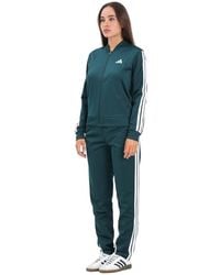 adidas - Groene 3-Stripes Essentials Jumpsuit - Lyst