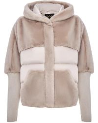 CESARE GASPARI - Oversized faux fur jacket - ivory - Lyst