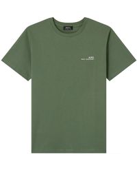 A.P.C. - Paris t-shirt in grün - Lyst
