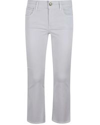 Fay - Stretch Katoen Broek Met Rafelrand - Lyst
