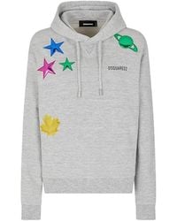 DSquared² - Hoodies & Sweatvesten ,Grijs ,Hoodies - Lyst
