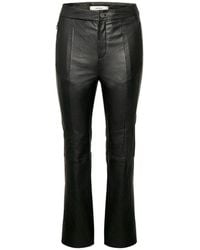 Gestuz - Broeken ,Zwart ,Leer Zwarte Leren Broek - Lyst