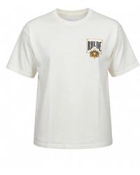 Rhude - Tops ,Wit ,Katoen Racing Crest T-Shirt - Lyst