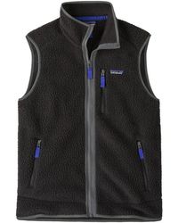Patagonia - Fitness ,Zwart ,Polyester Retro Pile Vest - Lyst