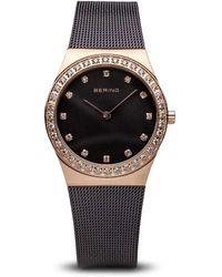 Bering - Accessoires ,Geel Keramisch Horloge 35 Mm Armband Roestvrij Staal, Keramiek 32435-999 - Lyst