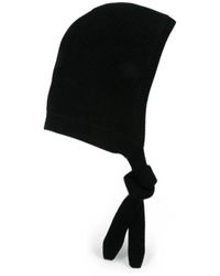 Soft Goat - Accessoires ,Zwart ,Wol Geribbelde Muts - Lyst