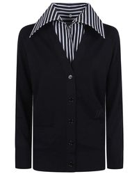 Patou - Blaue Strickjacke Eleganter Stil - Lyst