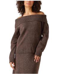 Notre-v - Bruine Gebreide Trui Voor Herfst/Winter - Lyst
