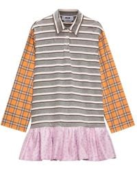 MSGM - Patchwork Jersey Mini Jurk - Lyst