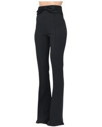 Elisabetta Franchi - Schwarze elegante high-waist palazzo hose - Lyst
