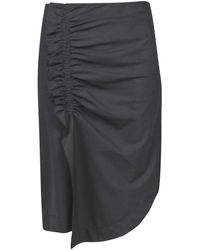 8pm - Rokken ,Zwart ,Wol Midi Rok Van Wolmix - Lyst