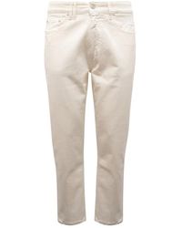 CYCLE - Jeans ,Wit ,Katoen Lucky Carrot Ankle Distressed Garment Dyed - Lyst