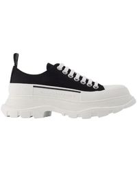 McQueen - Schwarze Canvas Chunky Sneaker - Lyst