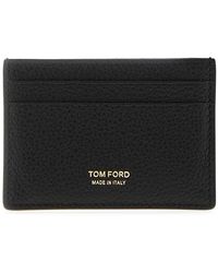 Tom Ford - Lederen Kaarthouder Met Nerf - Lyst