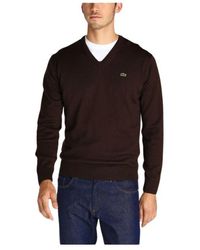 pull col v lacoste homme