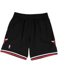 Mitchell & Ness - Fitness ,Zwart ,Polyester Chicago Bulls Nba Swingman Shorts - Lyst