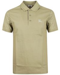 Burberry - Tops ,Groen ,Katoen Cotton Polo Shirt - Lyst
