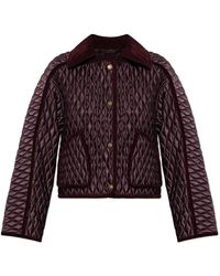 Burberry - Jassen ,Rood ,Katoen Floriston Quilted Jacket - Lyst