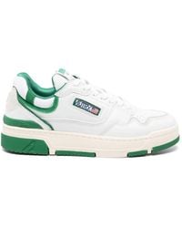 Autry - Weiße leder-sneakers mit wildleder-einsätzen - Lyst