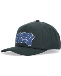 Obey - Dunkel Cedar Flat Brim Snapback Kappe - Lyst
