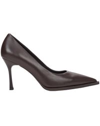 ESTRO - Schoenen ,Bruin ,Leer Pumps Met Puntige Neus - Lyst