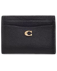 COACH - Accessoires ,Zwart ,Leer Kaarthouder - Lyst