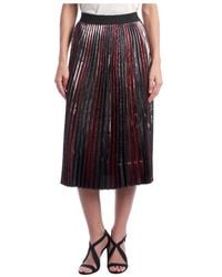 Zadig & Voltaire - Metallic Gradiënt Geplooide Midi Rok - Lyst