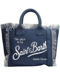 Mc2 Saint Barth - Blaue fransentasche aus canvas - Lyst
