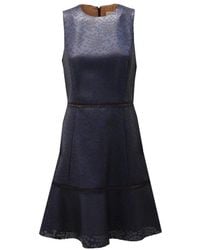 Michael Kors - Michael Floral-lasercut Faux-leather Dress - Lyst