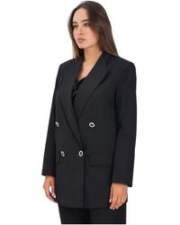 ARMANI EXCHANGE - Zwarte Double-Breasted Jas Herfst/Winter - Lyst