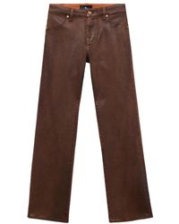 7 For All Mankind - Cognac Waxed Jeans - Lyst