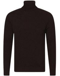 Oscar Jacobson - Brauner woll-kaschmir rollkragenpullover stilvoll und elegant - Lyst