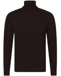 Oscar Jacobson - Bruine Wol-Kasjmier Rolhals Trui Stijlvol En Elegant - Lyst