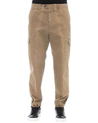 Peserico - Broeken ,Bruin ,Katoen Rechte Broek - Lyst