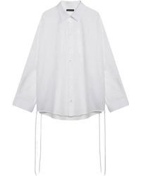 Balenciaga - Oversized Overhemd Van Katoenpoplin Met Grafische Print - Lyst