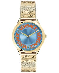 Versace - Logo Halo Horloge - Lyst
