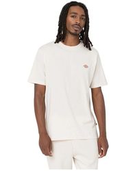 Dickies - Tops ,Wit ,Katoen Mapleton Wit Logo T-Shirt - Lyst