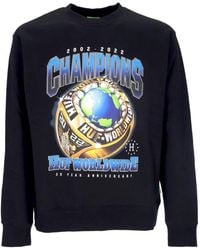 Huf - Hoodies & Sweatvesten ,Zwart ,Katoen Kampioenen Crewneck Sweatshirt Zwart - Lyst