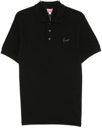 KENZO - Tops ,Zwart ,Katoen Signature Slim Polo - Lyst