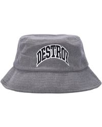 Huf - Bestickter Logo Bucket Hat Grau - Lyst