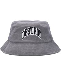 Huf - Geborduurde Logo Bucket Hat Grijs - Lyst