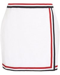 Thom Browne - Baumwoll mini-rock mit elastischem bund - Lyst