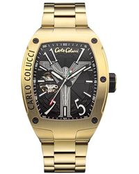carlo colucci - Luxus Edelstahl Uhr Mit Faltschließe - Lyst