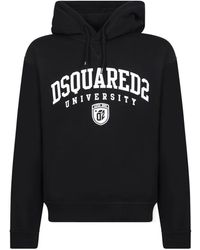 DSquared² - Hoodies & Sweatvesten ,Zwart ,University Hoodie Sweatshirt - Lyst